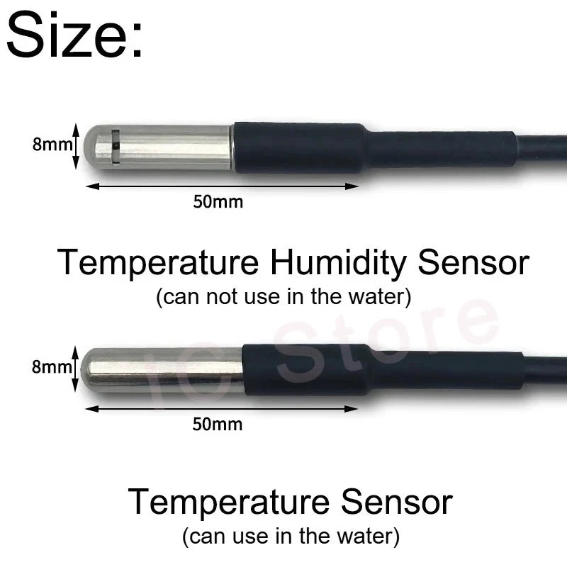 1PCS SHT40 SHT30 SHT20 SHTC3 SHT45 SHT35 SHT31 Digital Temperature Humidity Sensor Stainless Steel I2C Probe with IIC Interface