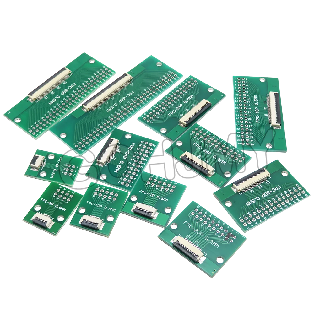 FPC FFC 0.5MM Pitch Conversion board DIY PCB board 6P 8P 10P 12P 20P 24P 26P 30P 34P 40P 50P 60P connector For Cable transfer
