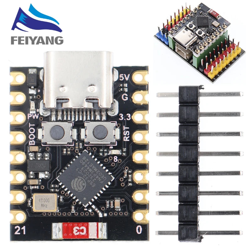 SAMIROB WiFi Bluetooth ESP32 C3 S3 H2 C6 SuperMini Board IoT Development Kit Compatible with MicroPython Programming