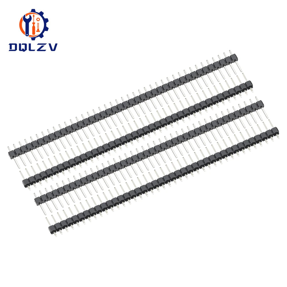 2.54mm Pitch Pin Header Single Row Male Breakaway PCB Board Connector Straight Pin Pinheader Plug 1*2P~40Pin