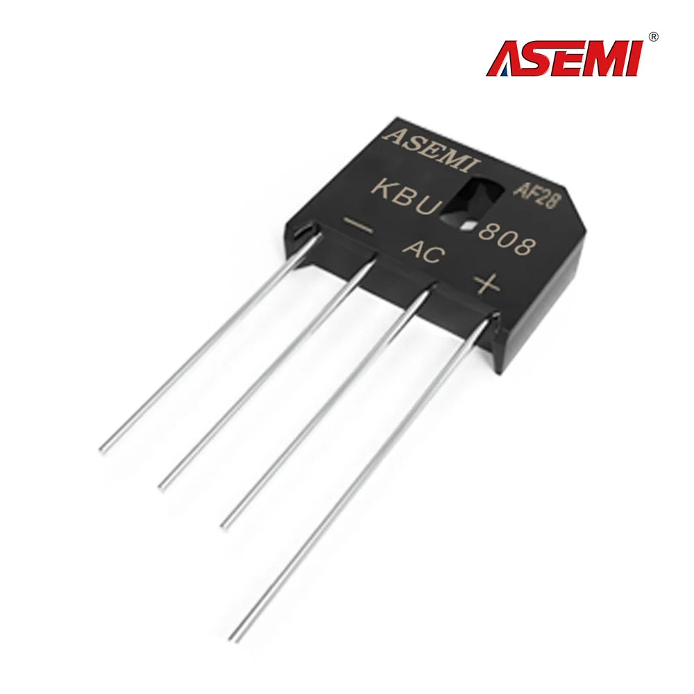 5PCS KBU608 KBU610 KBU806 KBU808 KBU810 KBU1010 KBU1510 KBU2510 Bridge Rectifier 6A 8A 10A 15A 25A 600V 800V 1000V ASEMI