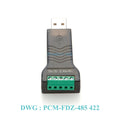 USB to RS485 RS422 Serial Converter FTDI FT232 USB to COM Port with 5 Pin Terminal Block Adapter for Windows MacOS Linux Android