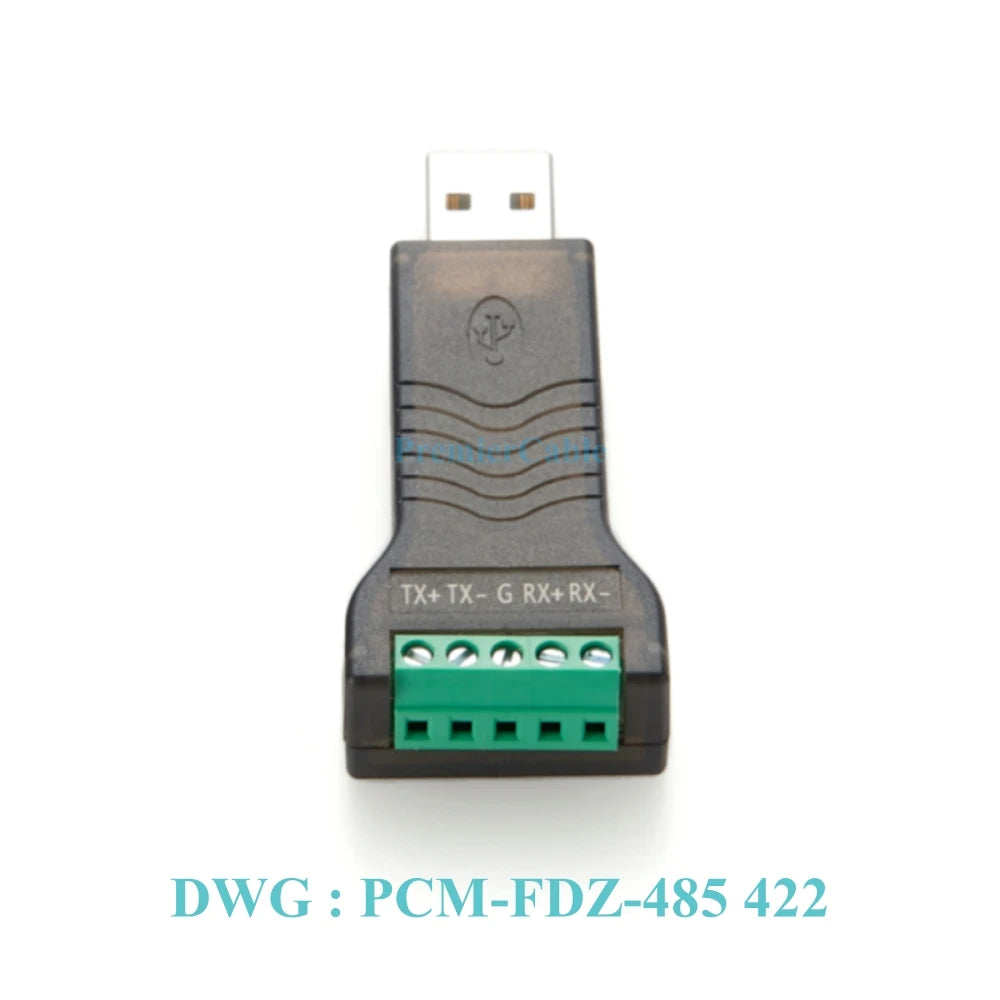 USB to RS485 RS422 Serial Converter FTDI FT232 USB to COM Port with 5 Pin Terminal Block Adapter for Windows MacOS Linux Android