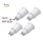 4pcs GU10 to E26/E27 Lamp base adapter Gu10 to E27 light socket adapter extender, install standard LED bulb into Gu10 holder