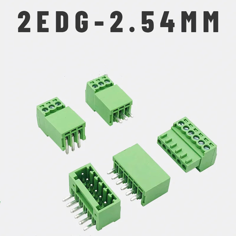 10Sets 15EDGK 2.54mm 0.1" 2EDG 2p 3p-16p Plug Screw Receptacle Socket+ 2EDGV R Wafer Male Pin Header Wire Terminal Block