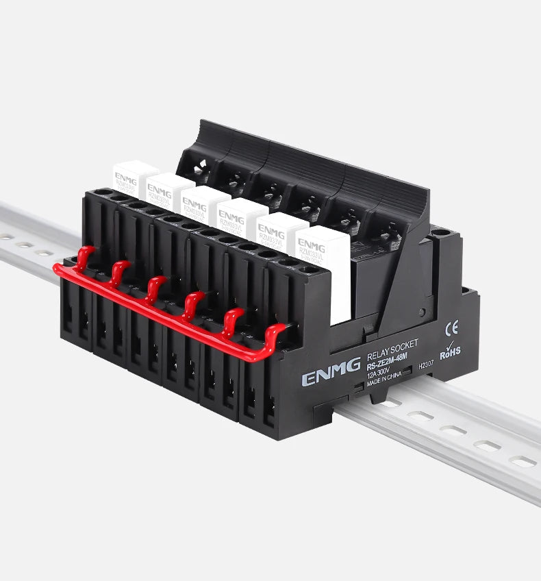 ENMG G2RL-1-E/G2RL-2 DIN Rail Relay 16A 24VDC SPDT LED Indicator Compact Electromagnetic Relay with Surge Protection TVS