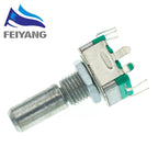 10pcs Rotary encoder,code switch/EC11/ audio digital potentiometer,with switch,5Pin, handle length 20mm