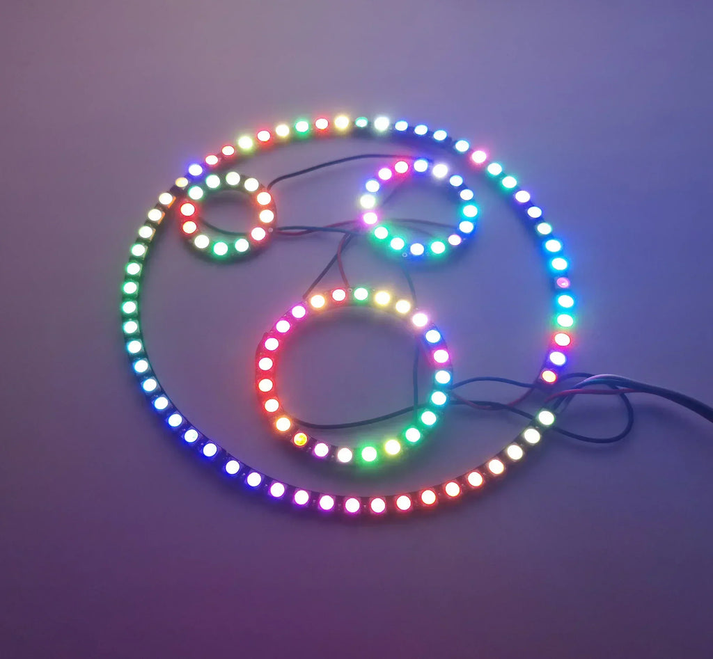 WS2812B 5050 RGB LED Ring 7 / 8 / 12 / 16 / 24 / 60 Bits Lamp Light with Integrated Drivers WS2812 for Arduino Raspberry Pi