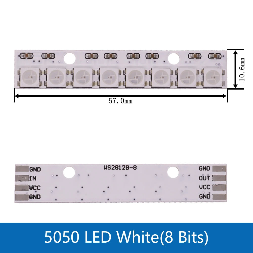 5V 1Bit 3 4Bit 7 8Bit 9 12Bit 16Bit 24Bit 32Bit 64 Bits WS2812 5050 RGB LED Ring Lamp Light + Integrated Drivers For Arduino Diy