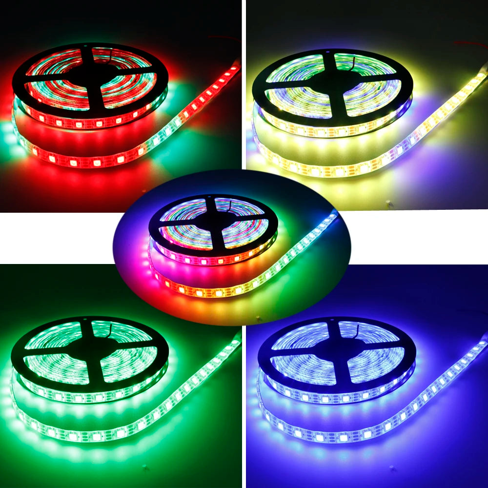DC5V WS2812B Led Strip Light 30/60/74/96/144 LEDs/m Individually Addressable Smart 5050 RGB WS2812 Pixels Led Light IP30/65/67