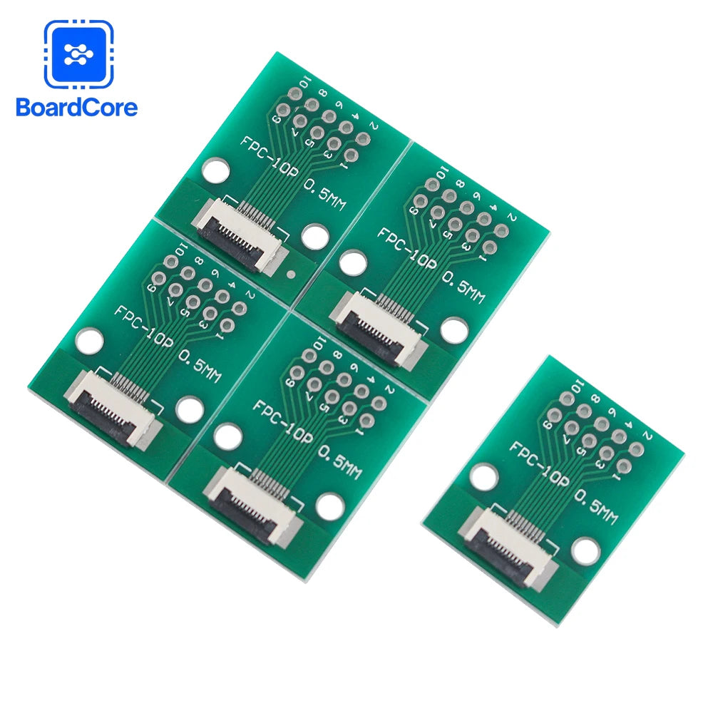5PCS FPC FFC Connector 0.5mm Pitch Conversion Board SMT To 2.54mm 6P/8P/10P/12P/20P Flexible Cable Adapter Board