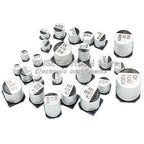 10Pcs SMD Aluminum Electrolytic Capacitor 6.3V 10V 16V 25V 35V 50V 100V 400V  2.2UF 4.7UF 10 22 33 47 100 220 330 470 680 1000UF
