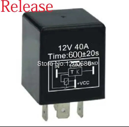 Normally ON FN YS020 30A 10 minutes delay off after switch turn off 12V Time Delay Relay SPDT 600 second delay release off relay