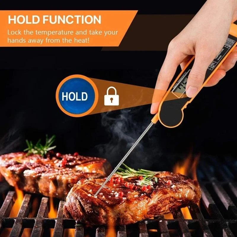 Digital Kitchen Meat Thermometer For Food Water Milk Foldable Cooking Food Probe BBQ Thermometer Oven Thermometer Kitchen Tools