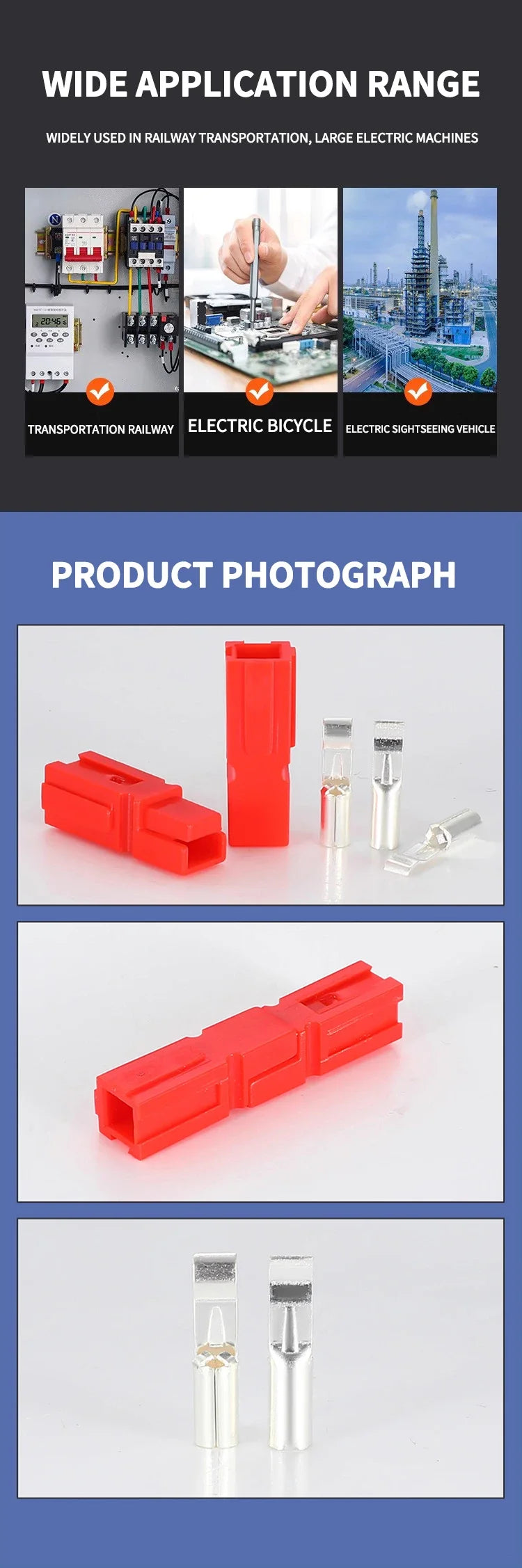 10/20Pcs 30A/75A/120A/180A 600V Power Connector Terminals For Powerpole Battery Connector Modular Power Connector