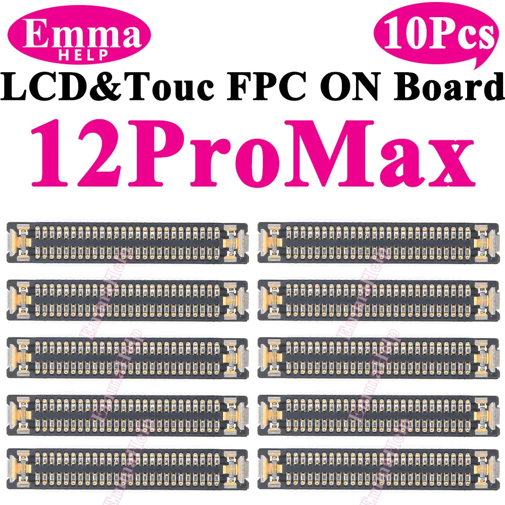 10Pcs LCD Display Touch FPC Connector for iPhone 17 17Pro 16 15 14 Pro Max Motherboard Logic Board Screen Plug Replacement