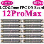 10Pcs LCD Display Touch FPC Connector for iPhone 17 17Pro 16 15 14 Pro Max Motherboard Logic Board Screen Plug Replacement