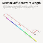 Soft Neon Addressable Rainbow PC WS2812b LED Strip Light for 5V 3pin ARGB Header PC Case Asus Aura Sync RGBIC Fusion MSI Mystic