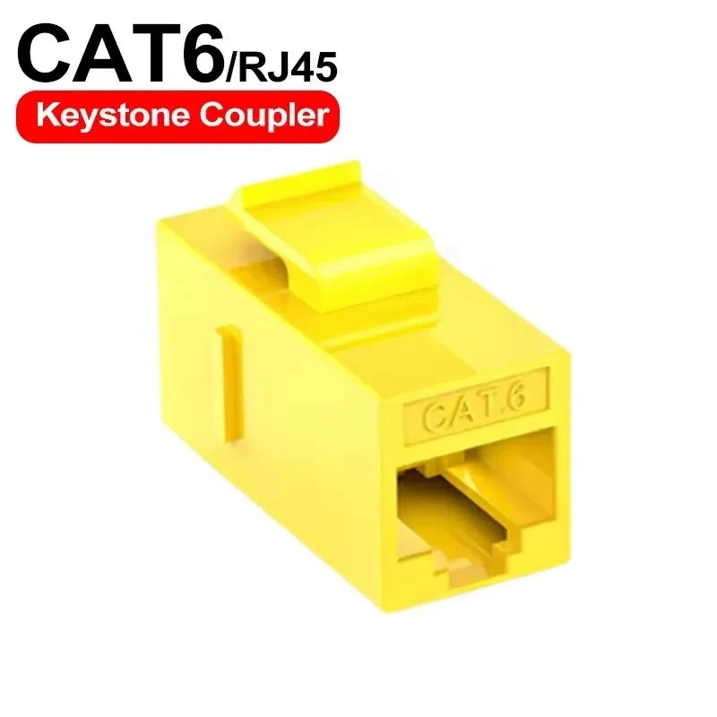 Cat6 RJ45 Adapter Insert Inline Coupler CAT6 Keystone Colorful Network Straight-through Connector for RJ45 CAT6 Keystone Coupler