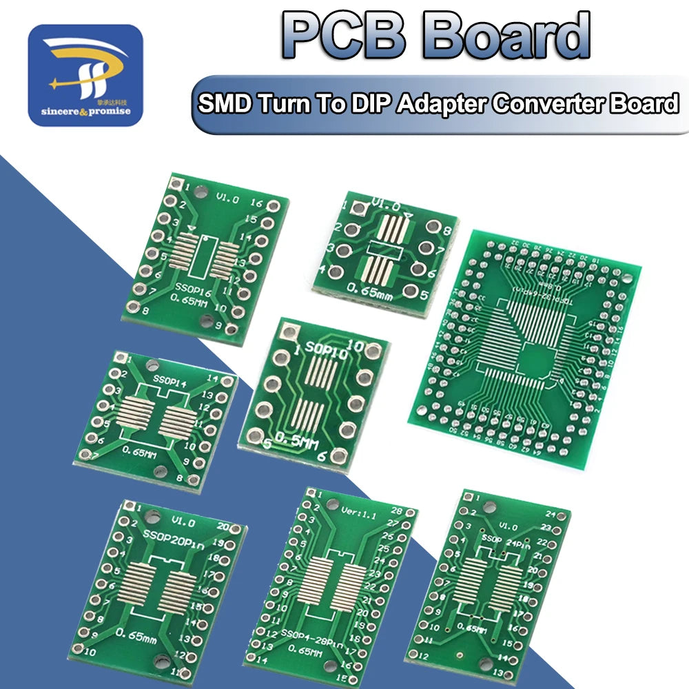 10PCS PCB Board Kit SOP24 SOP8 SOP14 SOP16 SOP20 SOP28 SMD Turn To DIP Adapter Converter Plate SOP 8 14 16 20 24 28