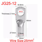 JG6/10/16/25/35/50/70/95/120-300 Marine Copper Screw Hole Electric Wire Cable Ring Tubular Cord End Lug Connector Crimp Terminal