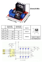 1-10pcs L298N Driver Board Module DC Stepper Motor Smart Car Robot Breadboard Peltier High Power Dual H-Bridge Controller