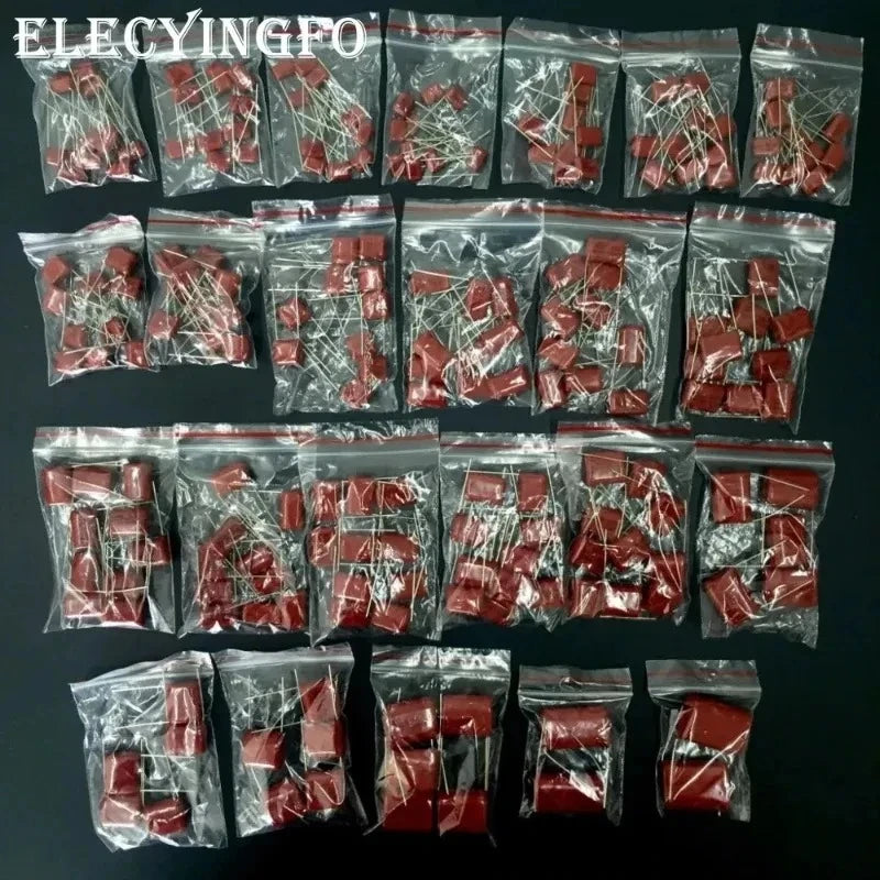 CBB Metal Film Capacitor Assortment Kit 250V 400V 630V 1000V 1600V Metallized Polypropylene Film Capacitors Kits