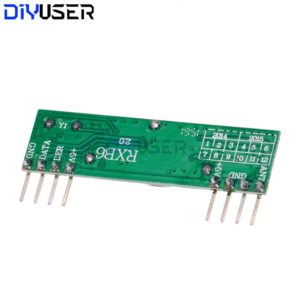 433MHz RF Receiver Module Superheterodyne RXB6 High Sensitivity Low Power for ESP8266 IoT 3.3V 5V