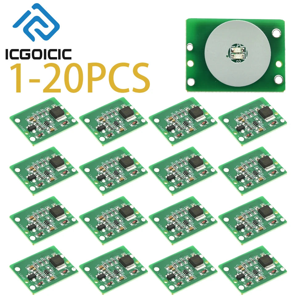 1-20PCS TTP223 Capacitive Touch Switch with 3A Relay – Toggle/Momentary Mode, DC 6-20V for LED Light Motor Pump Control