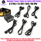 Modular Power Cable for Antec GSK 750W/650W/550W Series Modular Powers, 6+2 PCIe 8Pin, CPU 4+4Pin ATX12V, SATA, Molex IDE 4Pin