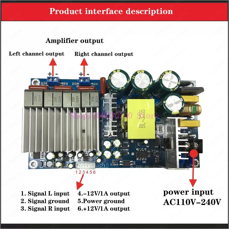 TPA3255 Fever HIFI Digital Power Amplifier Board Module Class D High Power 2.0 Dual Channel Stereo 300W * 2