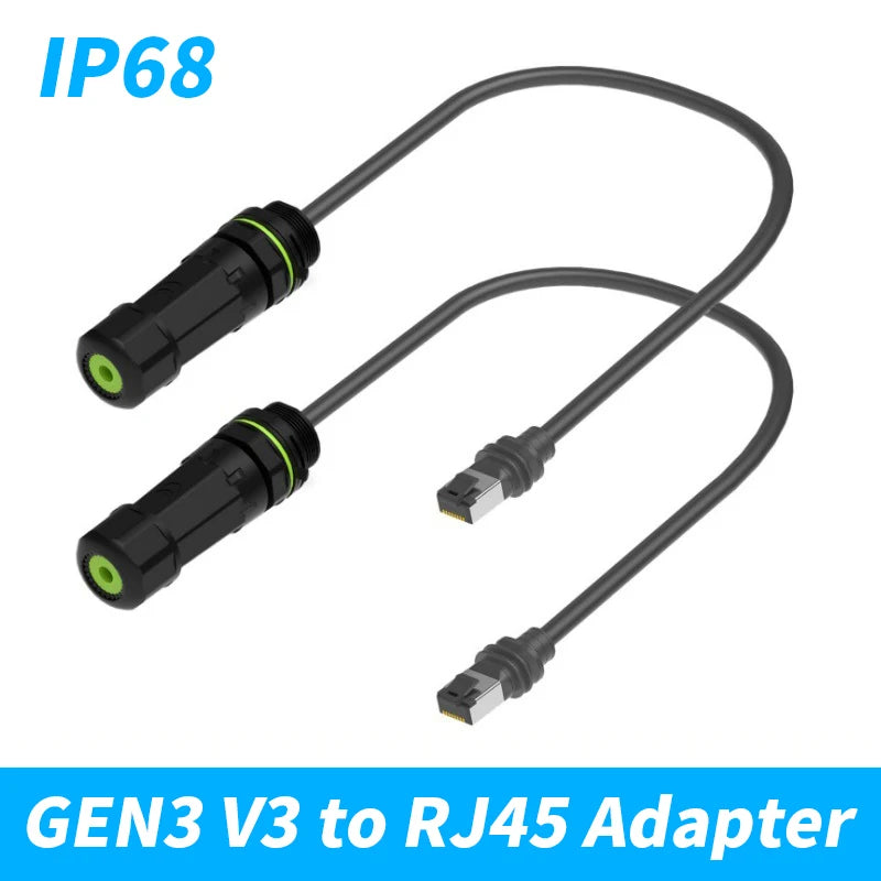 RJ45 For Starlink Mini Gen3 to Ethernet Connector Adpater IP68 Waterproof for SPX Extender GEN3 V3 CAT6 Gigabit Cable Connector
