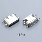 JCD 10PCS 2/6/16/24 Pin Type-C Charging Port USB-C Female Connector Charger Socket PCB Soldering SMD SMT DIY Repair Adapter