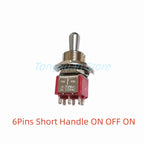 1pc SH T8013-Z1 12mm ON-OFF-ON SPDT DPDT 3/6Pin 2/3Position Maintained Toggle Switch Large Long Handle 3A 250VAC/5A 125VAC