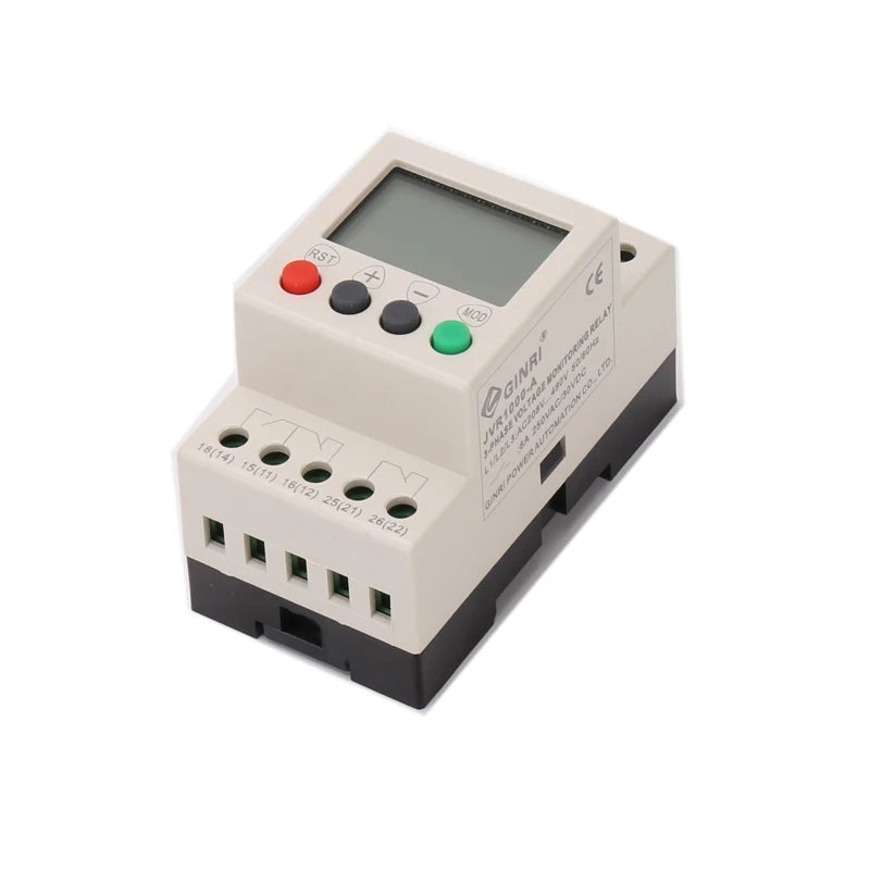 JVR1000-A  LCD Three-phase Voltage Monitoring Relay  with Overvoltage Undervoltage phase sequence phase loss voltage unbalance