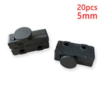 20PCS Micro Motion Mouse Switch Small Mushroom 5mm Handle Large Round 8.5mm Handle Normally Open Black 2Pin 20*11 Self Resetting