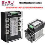 Three Phase AC Voltage Regulating Module Power Regulator Thyristor 380V Solid State Relay Dimming 25A-400A Potentiometer Control
