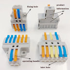 Wire Connectors KV-223-2 Terminal Block Push-in Quick Connector Docking Wiring Connector Electrical Plug-in Fast Cable Connector