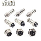 2-5PCS GX16 2P 3P 4P 5P 6P 7P 8P 9P 10Pin Male/Female Docking Aviator Aviation Plug Rear Nut Socket Connector