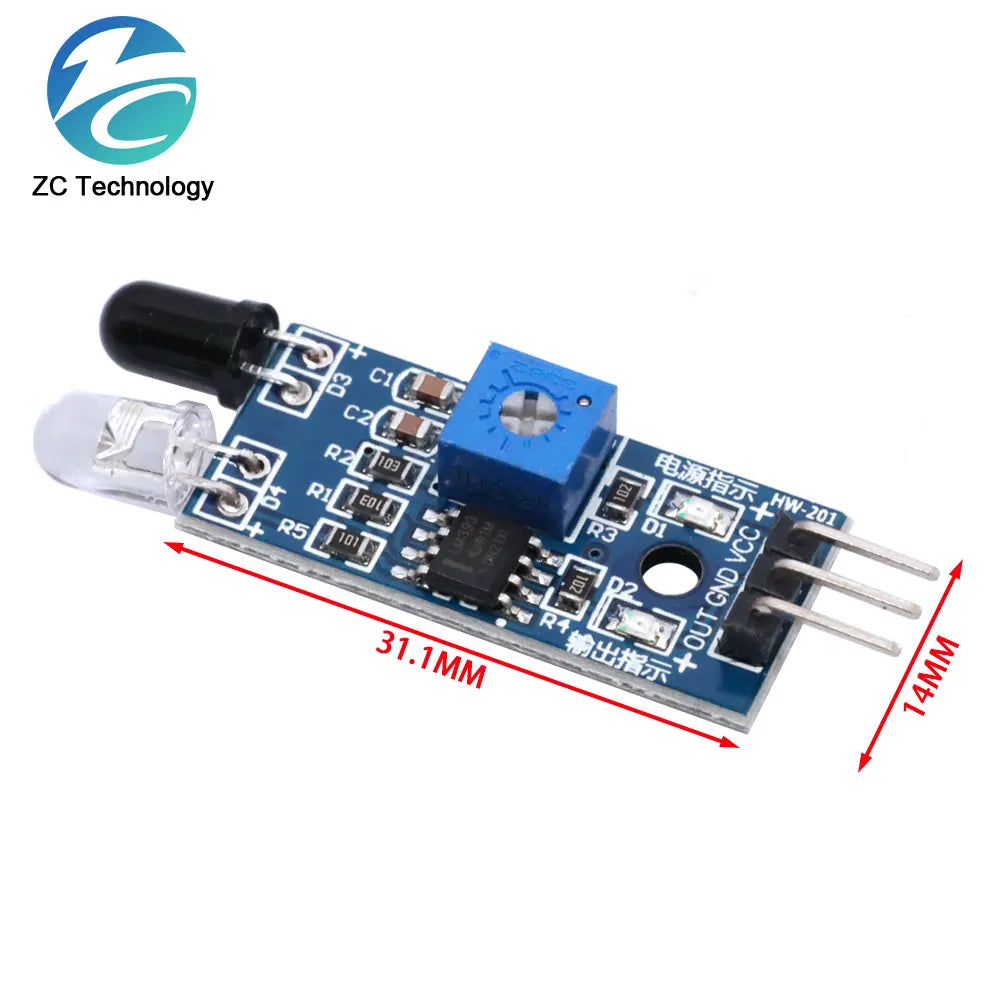 1/5/10PCS IR Infrared Obstacle Avoidance Sensor Module for arduino Smart Car Robot 3-Pin Reflective Photoelectric