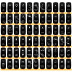 CUSTOM Dual RED Led Laser Etched Rocker Switch ON-OFF ON-OFF-ON (SPST DPDT) for ARB/Carling/NARVA 4x4 Caravan Accessories SUV
