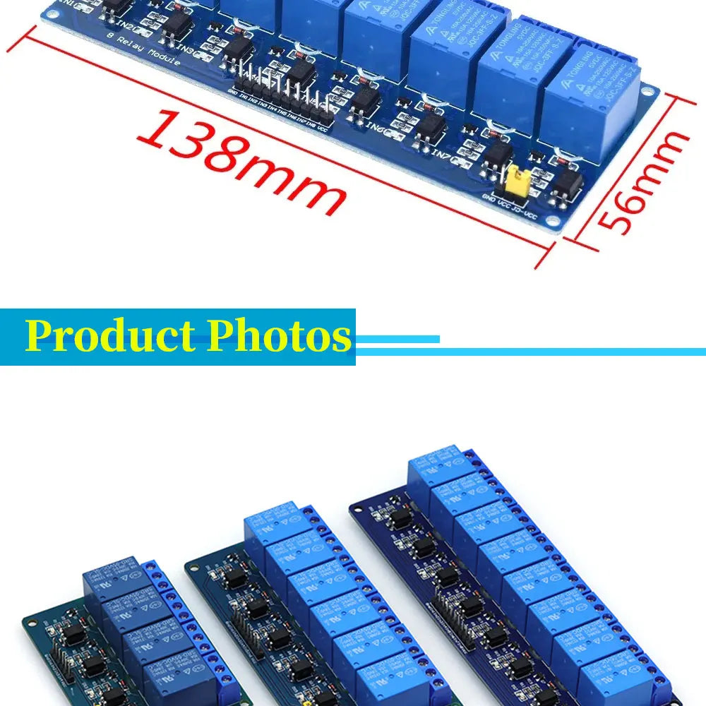 5v 12v 1 2 4 6 8 Channel Relay Module with optocoupler Relay Output 1 2 4 6 8 Way relay Module For Arduino In stock