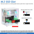 Freenove Raspberry Pi 5 Case Kit Pro, 1/2 M.2 NVMe SSD Slots, 5 PWM ARGB Fans, 0.96" OLED Screen, Stereo Speakers, 3.5 mm Audio