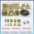 40 sets KF2510 Connector 2.54mm Pitch 2P-6Pin Straight/Curved Male Female Socket Housing Plug Pin Header Crimp Terminals KF-2510