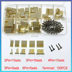 40 sets KF2510 Connector 2.54mm Pitch 2P-6Pin Straight/Curved Male Female Socket Housing Plug Pin Header Crimp Terminals KF-2510