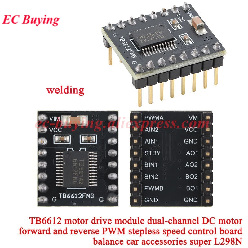 1Pc-10Pcs A4950 TB6612 AT8236 Dual CH Motor Drive Module Super L298N DC Brushed Forward Reverse PWM Stepless Speed Control Board