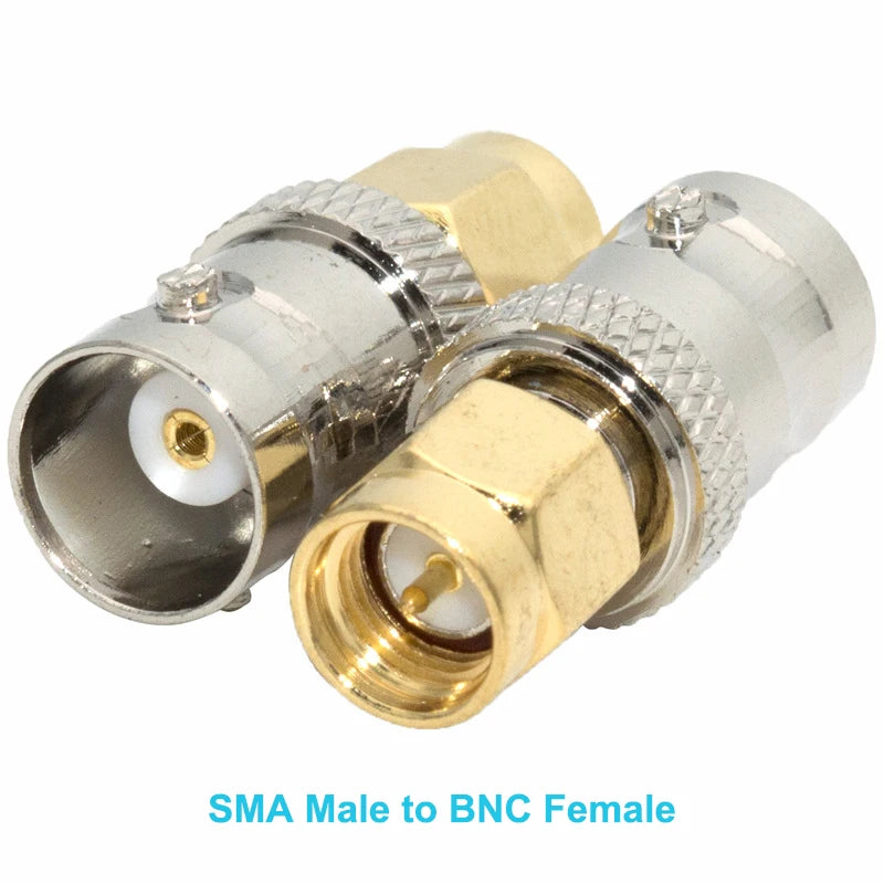 BNC Male Female Jack to SMA Female Jack Straight RF Adapter BNCK SMAK Coaxial Connector High Quality for SDR CCTV Camera Scanner