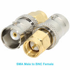 BNC Male Female Jack to SMA Female Jack Straight RF Adapter BNCK SMAK Coaxial Connector High Quality for SDR CCTV Camera Scanner