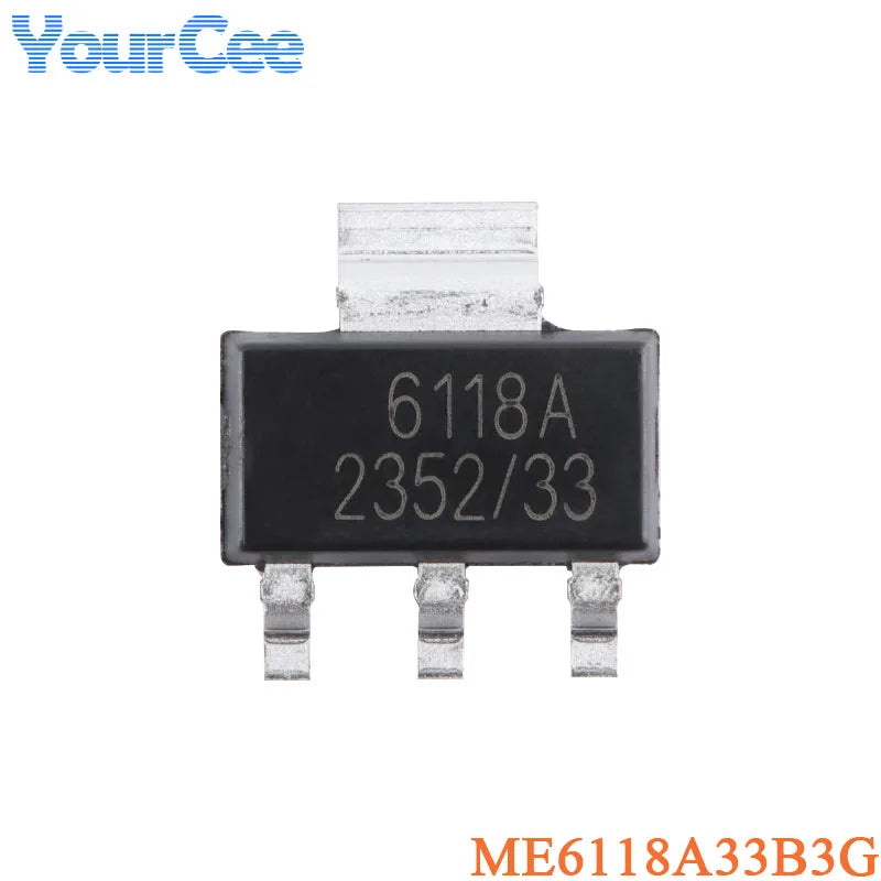 50pcs/10pcs ME6118A33B3G ME6118A50B3G SOT-223 6118A SOT223 3.3V 5V 1A LDO Regulator IC Chip ME6118A33PG ME6118A50PG ME6118A33M3G