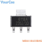 50pcs/10pcs ME6118A33B3G ME6118A50B3G SOT-223 6118A SOT223 3.3V 5V 1A LDO Regulator IC Chip ME6118A33PG ME6118A50PG ME6118A33M3G